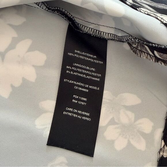 Alice + Olivia Black Floral Fit & Flare Dress Small - Picture 13 of 14